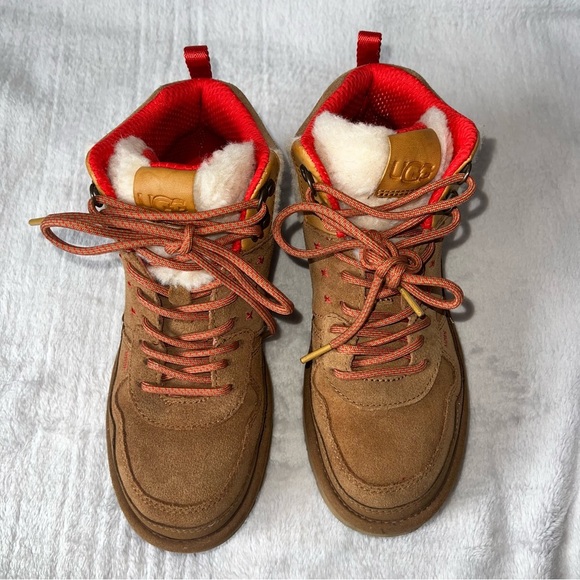 UGG Highland Hi Heritage Chestnut Fiery Red Suede Hiking Boot - Picture 3 of 11